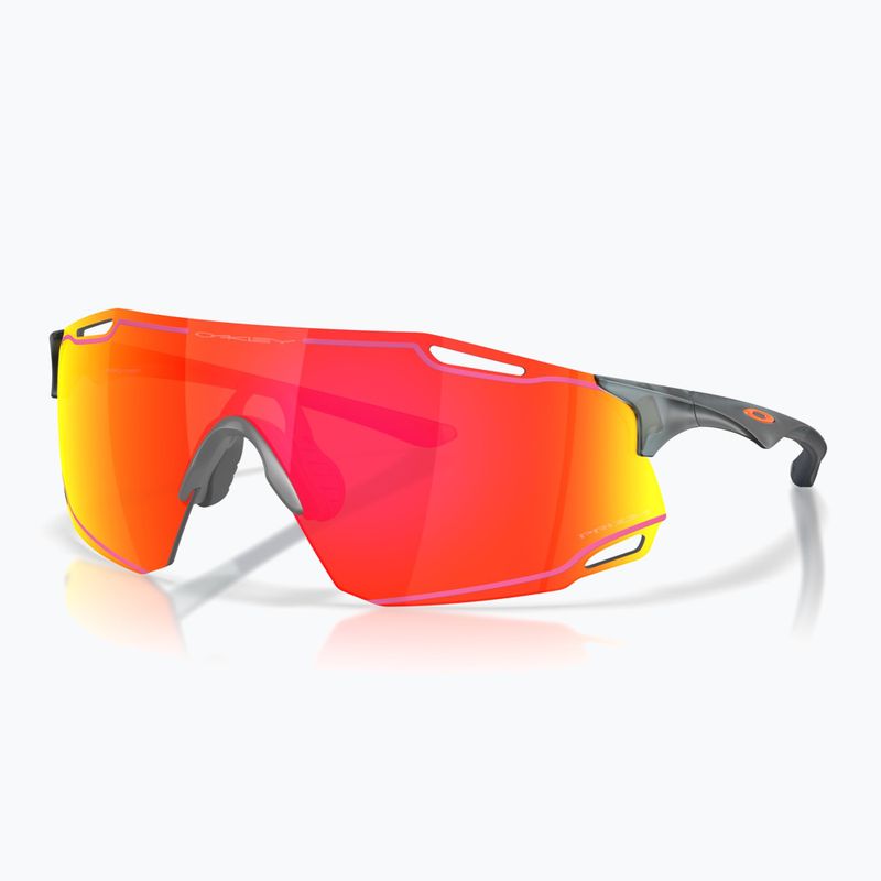 Sonnenbrille Oakley Cybr Dyno matte crystal black/prizm ruby with pink ink