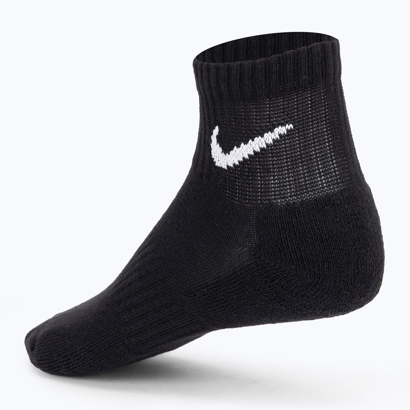 Nike Everyday Cushioned Knöchelsocken 3 Paar schwarz/weiss 2