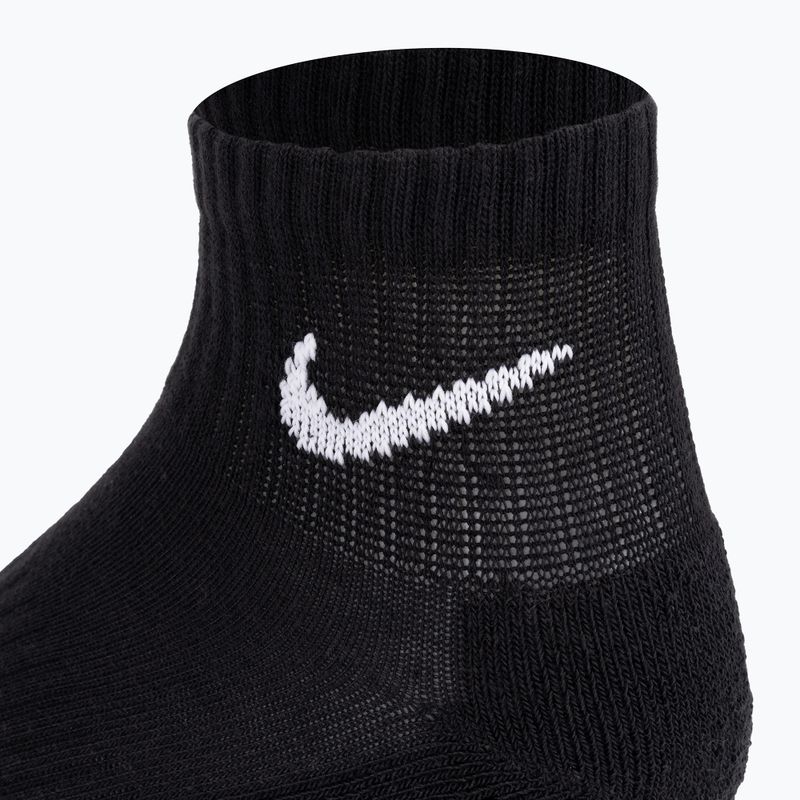 Nike Everyday Cushioned Knöchelsocken 3 Paar schwarz/weiss