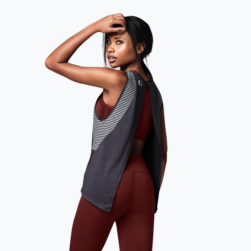 Damen Trainings-Tanktop STRONG ID schwarz mit offenem Rücken Z1T02517