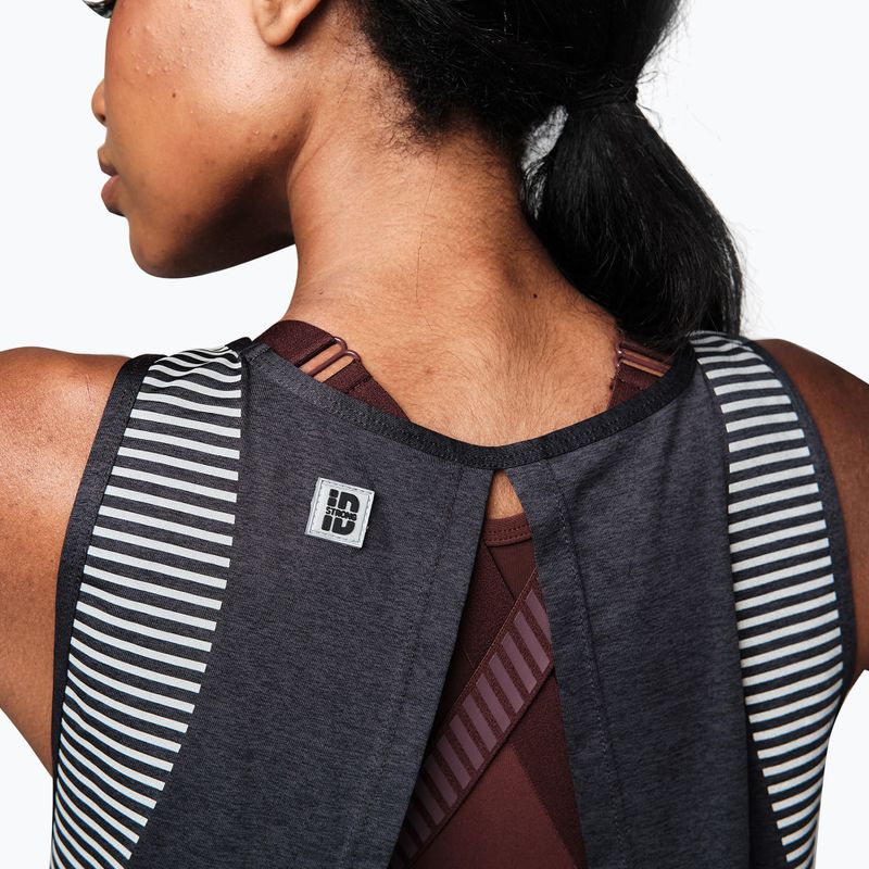 Damen Trainings-Tanktop STRONG ID schwarz mit offenem Rücken Z1T02517