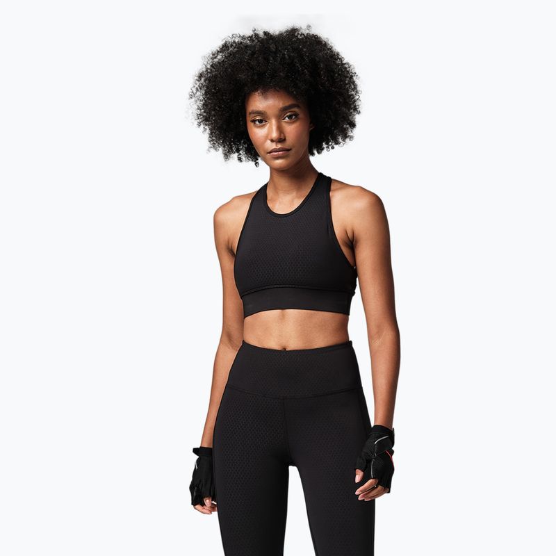 Damen Trainings-BH STRONG ID Make The Cut-Out schwarz Z1T02555