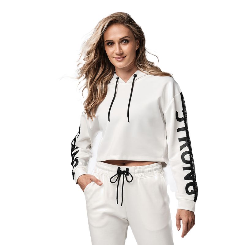 Women's STRONG ID Branded Crop Sweatshirt weiß Z1T02502