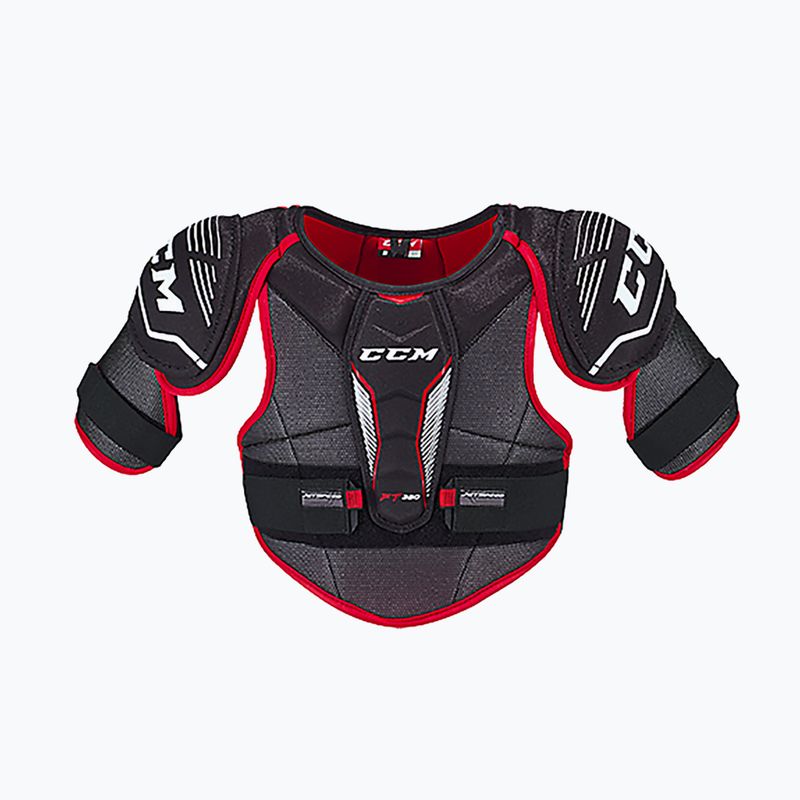 CCM JetSpeed FT350 YTH Kinder Hockey Schultergurte schwarz/rot/weiß