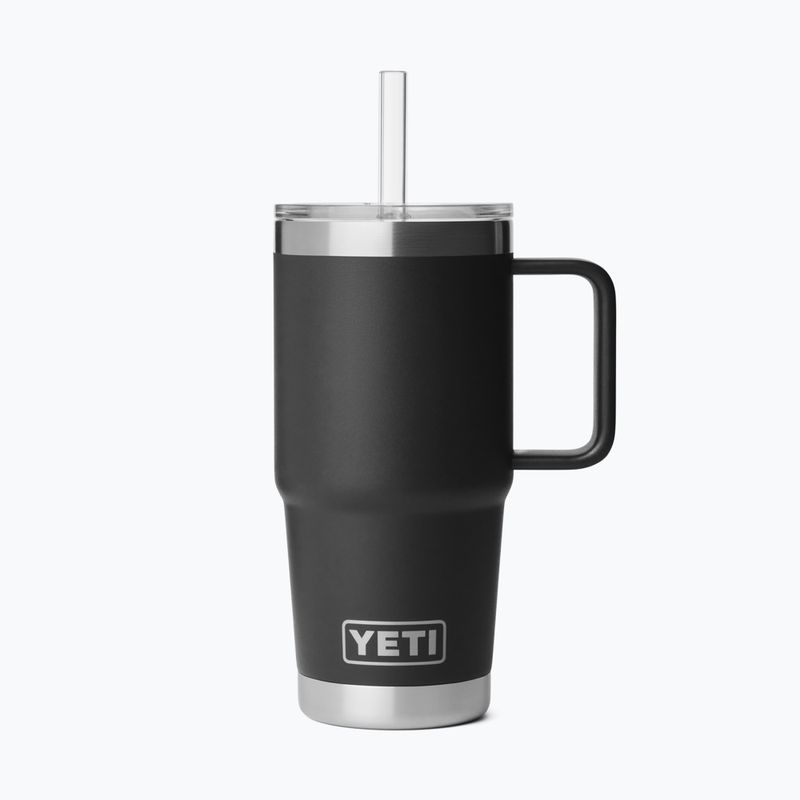 Thermobecher YETI Rambler Straw 739 ml black