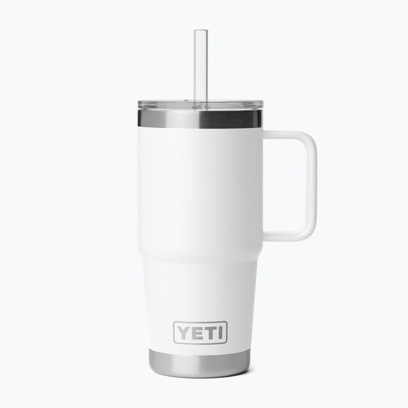 Thermobecher YETI Rambler Straw 739 ml white