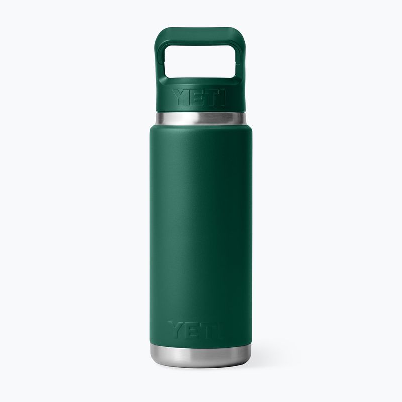 Thermoflasche YETI Rambler Straw 769 ml black forest green 2
