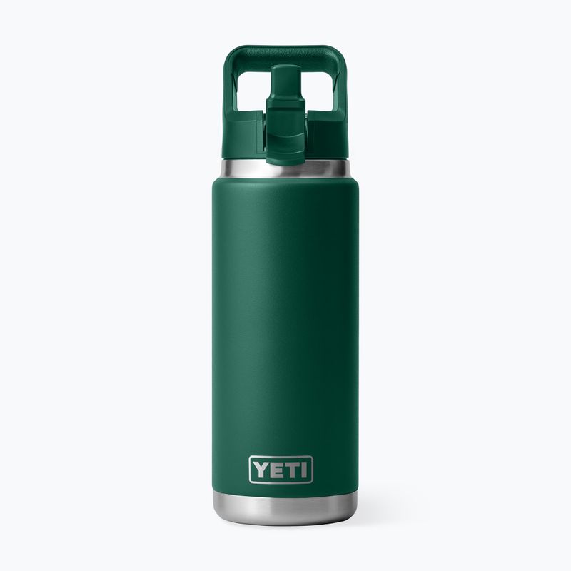 Thermoflasche YETI Rambler Straw 769 ml black forest green 3
