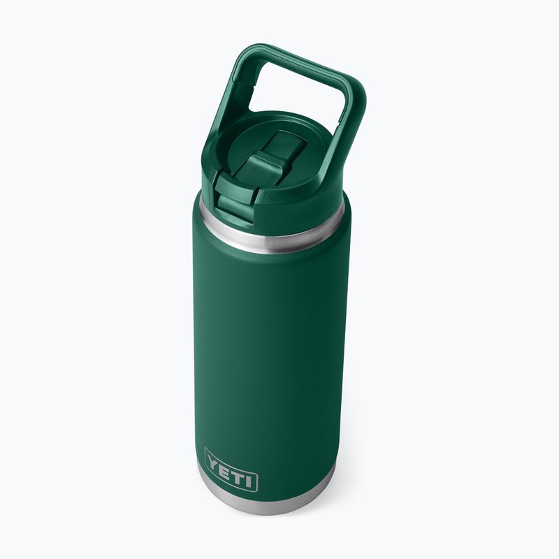 Thermoflasche YETI Rambler Straw 769 ml black forest green 4