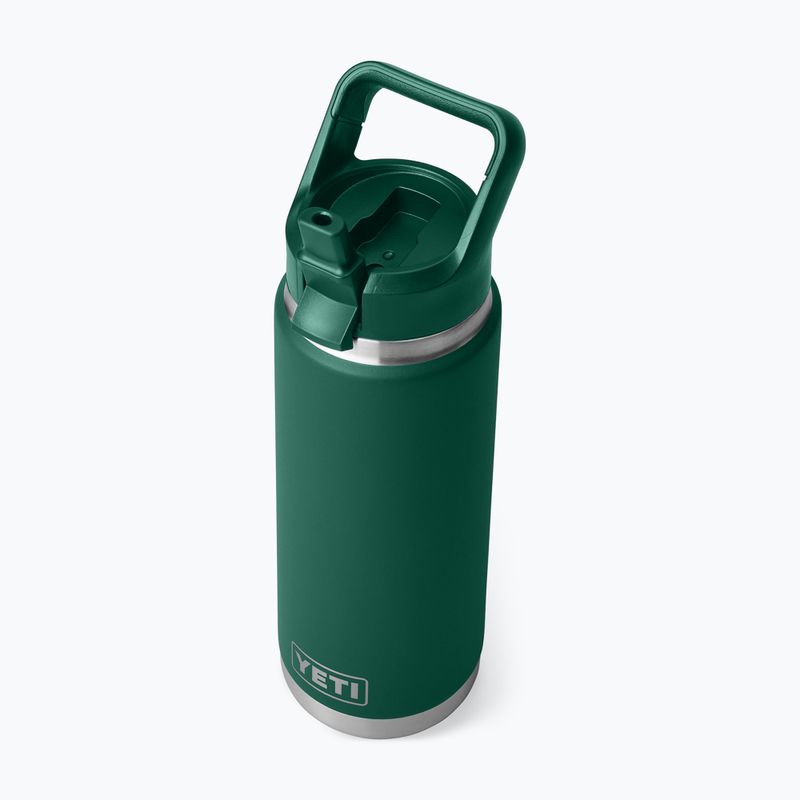 Thermoflasche YETI Rambler Straw 769 ml black forest green 5