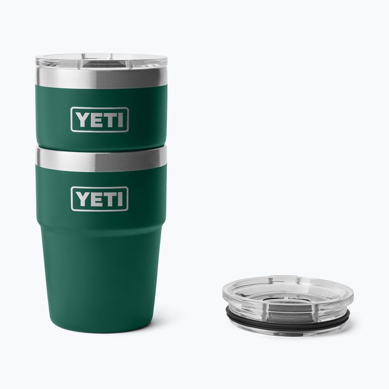Thermosflasche YETI Rambler Stackable 473 ml black forest green 4