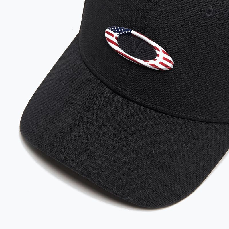 Oakley Tincan schwarz/amerikanische Flagge Baseballkappe für Männer 3