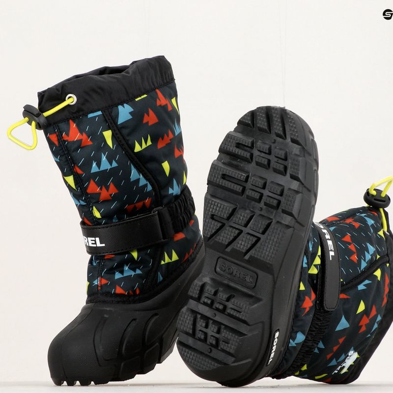 Sorel Flurry Print Boys schwarz/schwarz Kinderschneestiefel 8