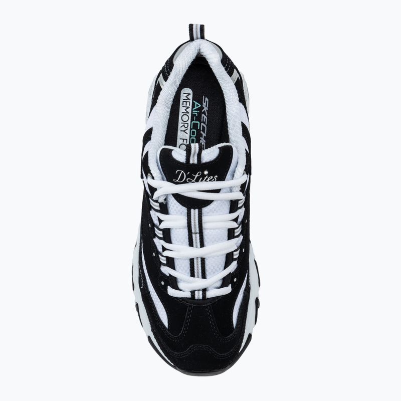 Schuhe Damen SKECHERS D'Lites Biggest Fan black/white/silver 5