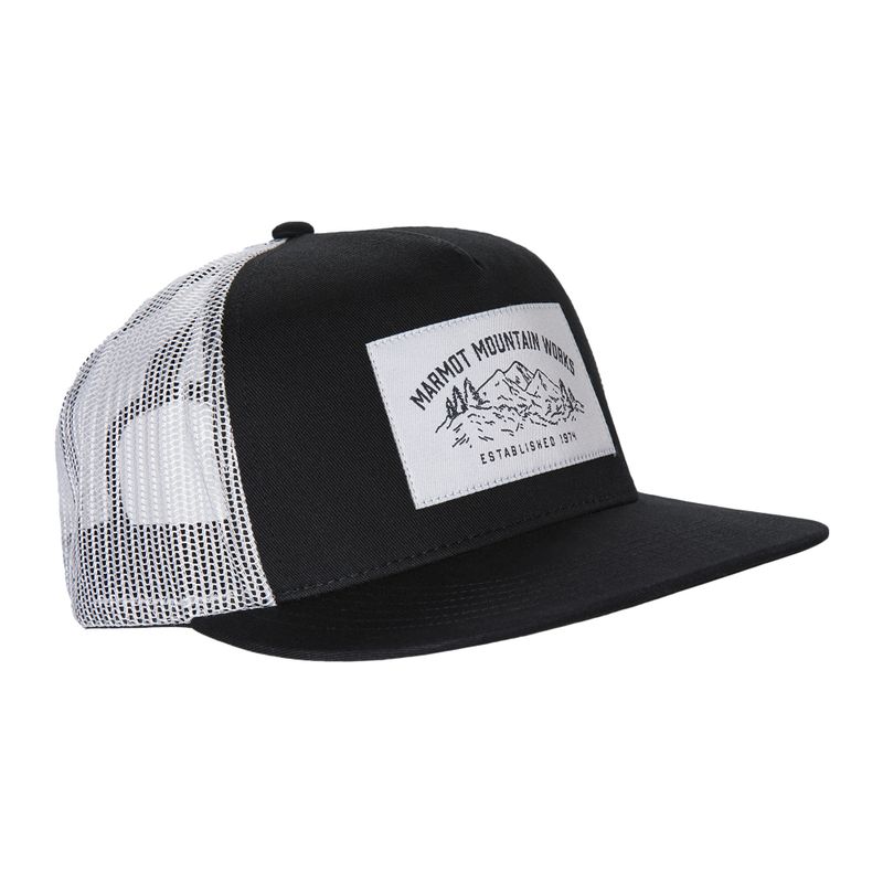 Marmot Trucker Herren Baseballmütze schwarz und weiß 174301007ONE