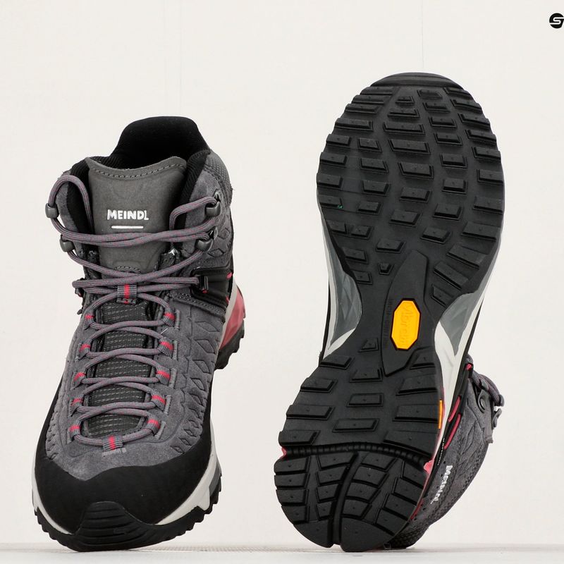 Damen-Trekkingstiefel Meindl Top Trail Lady Mid GTX grau/magenta 10