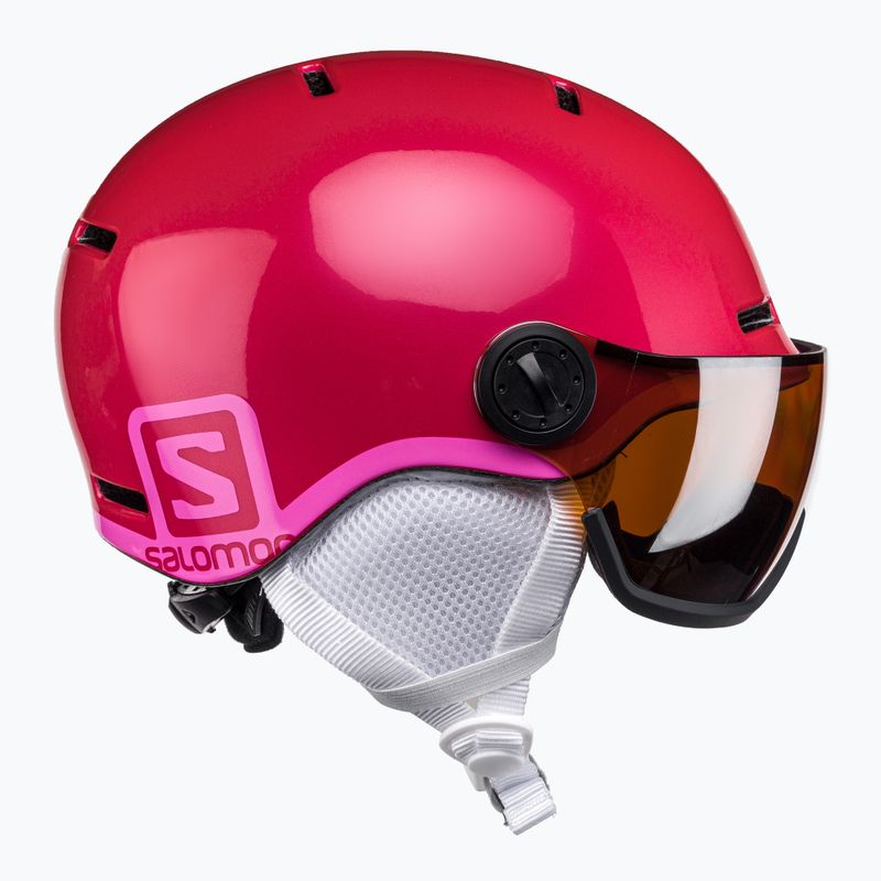 Skihelm Kinder Salomon Grom Visor S2 rosa L399162 4