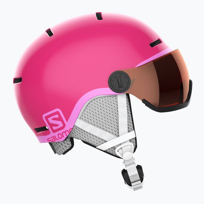 Skihelm Kinder Salomon Grom Visor S2 rosa L399162 8