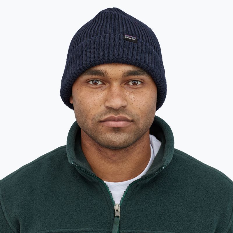 Patagonia Fishermans Rolled Beanie Wintermütze navy blau 3
