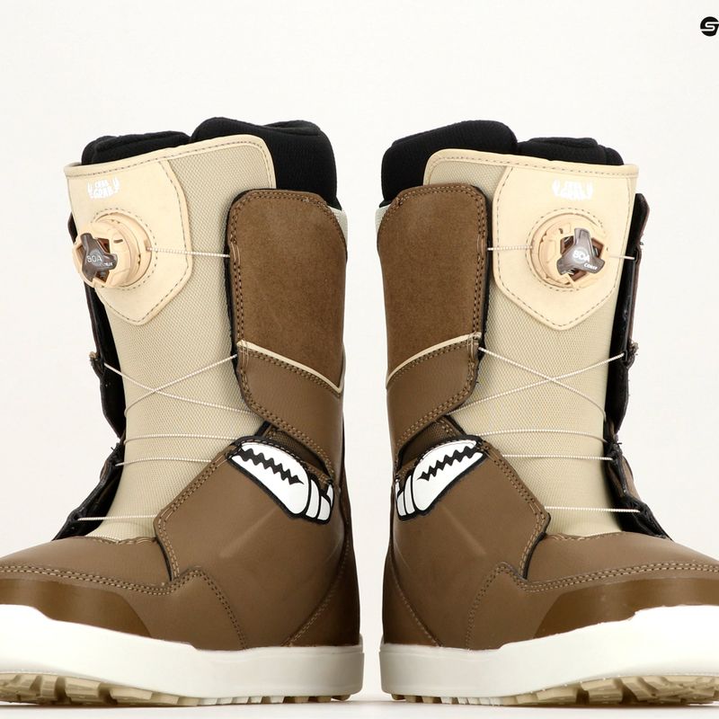 Herren ThirtyTwo Lashed Double Boa Crab Grab '23 braun/braun Snowboardschuhe 7
