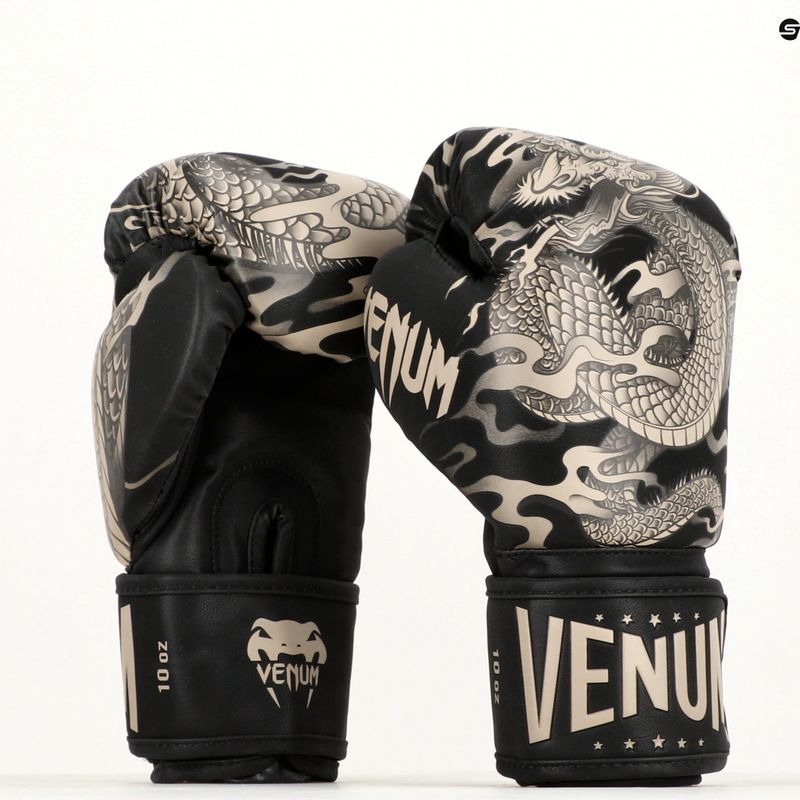 Venum Dragon's Flight schwarz/sand Boxhandschuhe 12