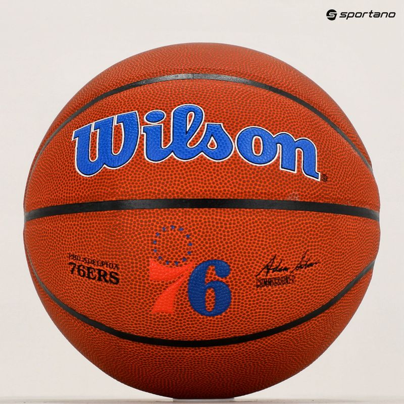 Wilson NBA Team Alliance Philadelphia 76ers Basketball braun WTB3100XBPHI 6