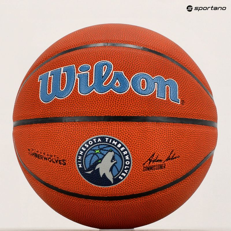 Wilson NBA Team Alliance Minnesota Timberwolves Basketball braun WTB3100XBMIN 6
