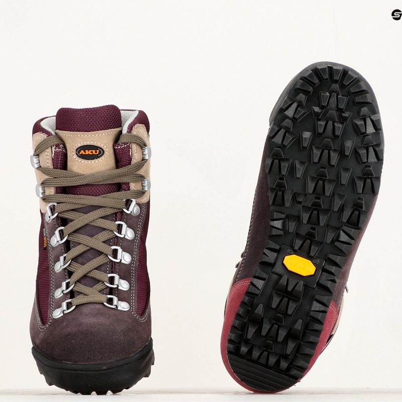 Damen-Trekkingstiefel AKU Ultra Light Original GTX burgunderrot/violett 8