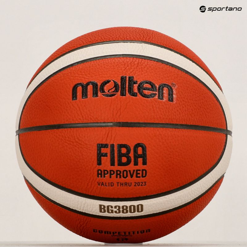 Molten Basketball B6G3800 FIBA Orange Größe 6 4