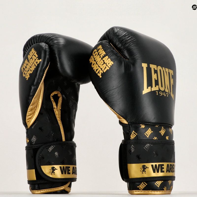 Leone Dna schwarz und gold Boxhandschuhe GN220 9