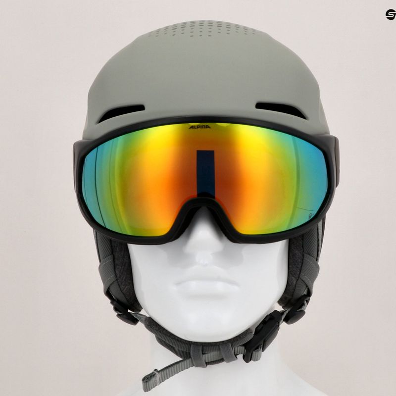 Alpina Alto Q-Lite Mond/Grau matt/Gold Spiegel Skihelm 12