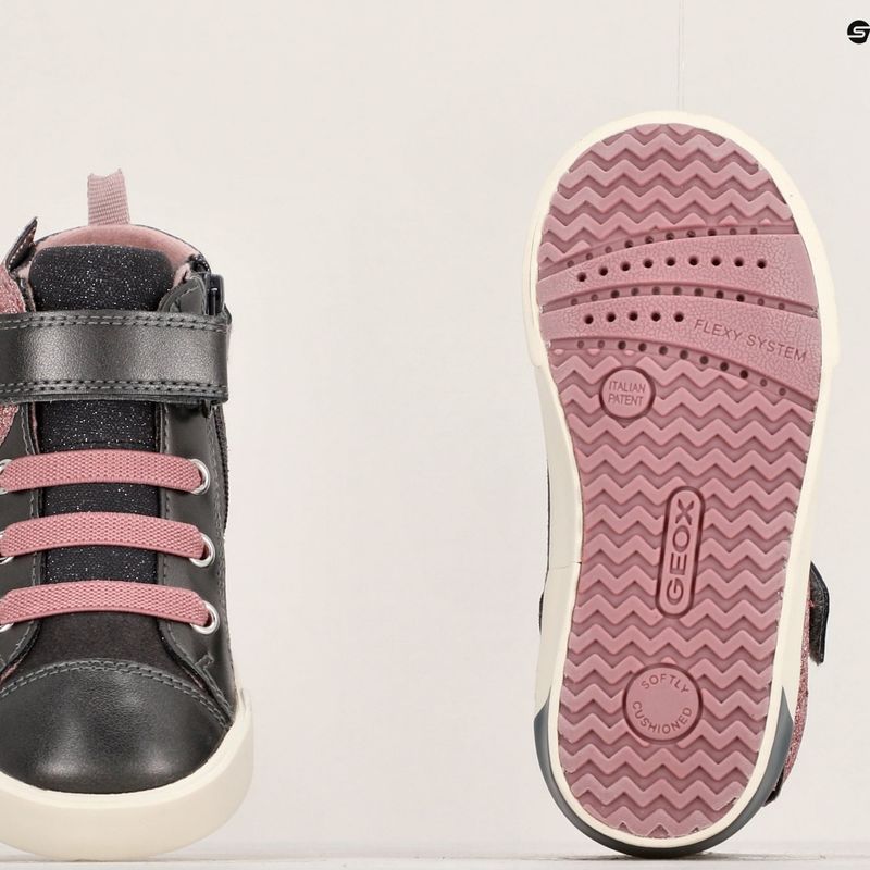 Geox Kilwi dunkelgrau/rosa Kinderschuhe