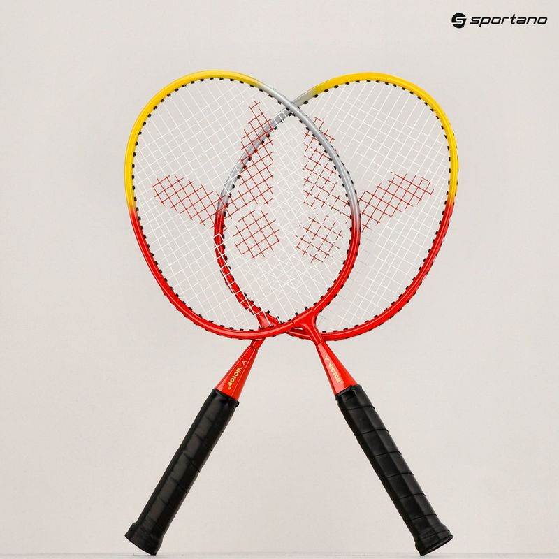 Kinder-Badmintonset VICFUN Mini Badminton rot/gelb 11