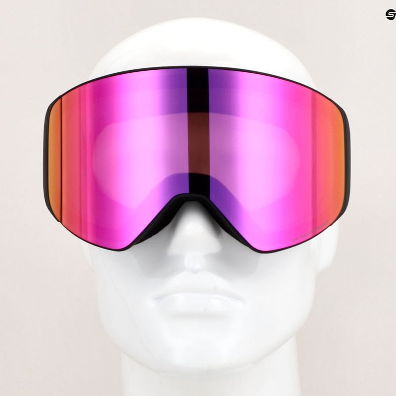 Red Bull SPECT Jam S2 Skibrille + Ersatzglas S2 mattschwarz/violett/burgund spiegelnd/trüber Schnee 4