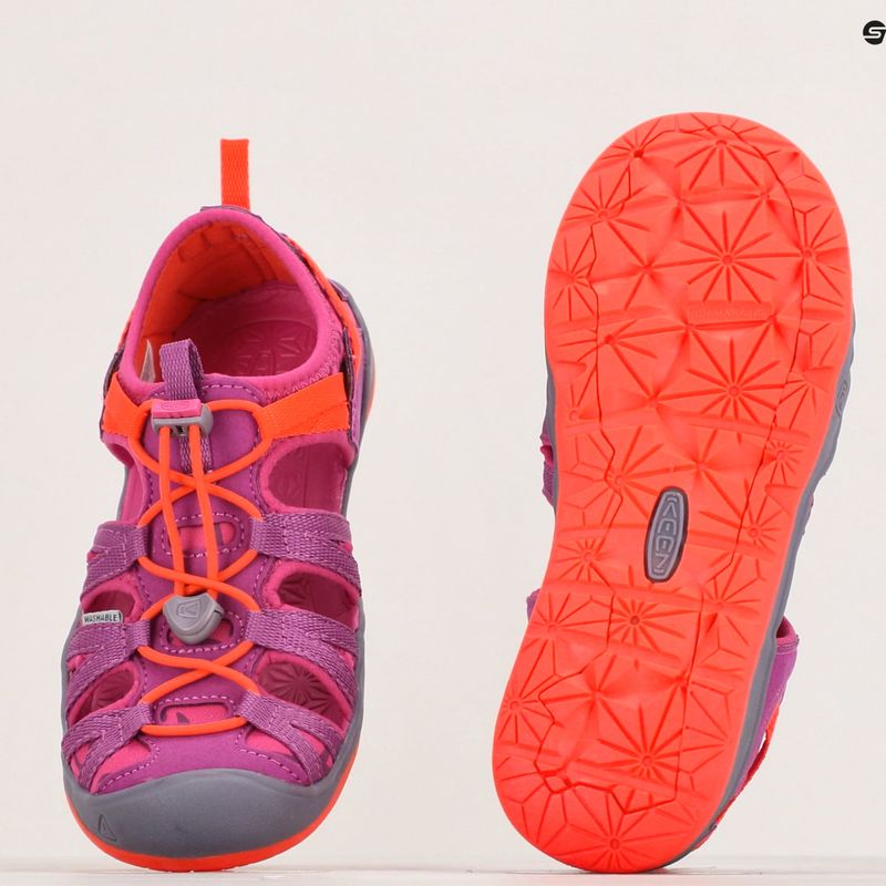 KEEN Moxie lila Wein/Nasturtium Kinder-Trekking-Sandalen 14