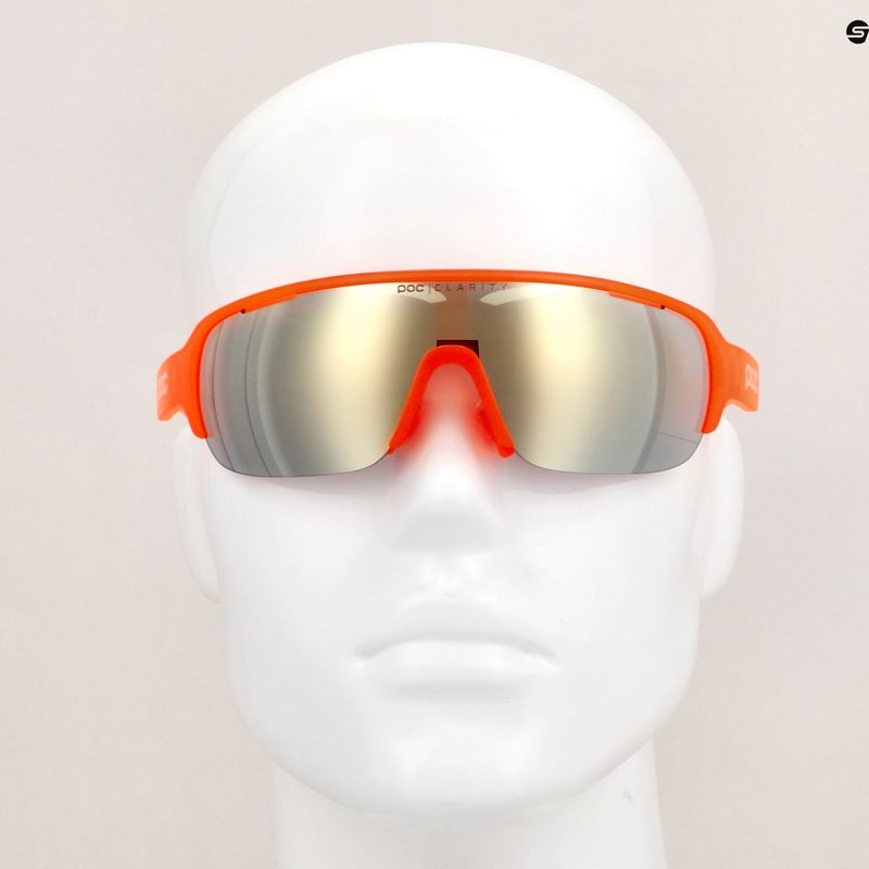 POC Do Half Blade fluoreszierende orange transluzente Fahrradbrille 10