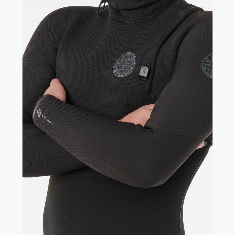 Herren Schwimm-Neoprenanzug Rip Curl E-Bomb Zf Hood 5/4 mm black 6