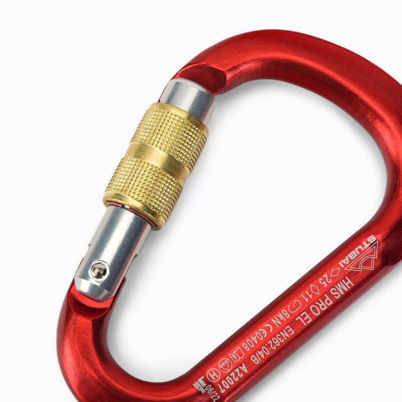 Karabiner STUBAI Hms Pro Easylock rot 3