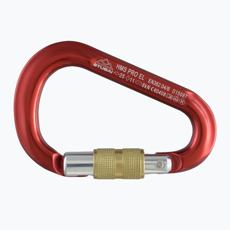 Karabiner STUBAI Hms Pro Easylock rot 4