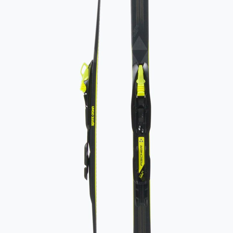 Langlaufski Kinder Fischer Sprint Crown + Tour Step-In schwarz-gelb NP6319V 5