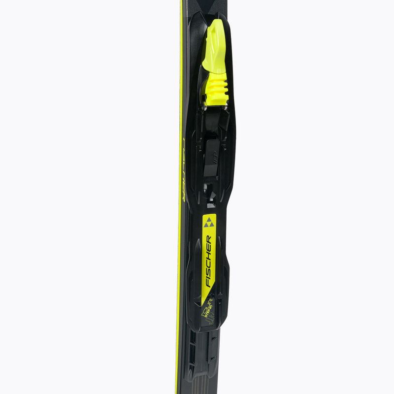 Langlaufski Kinder Fischer Sprint Crown + Tour Step-In schwarz-gelb NP6319V 6