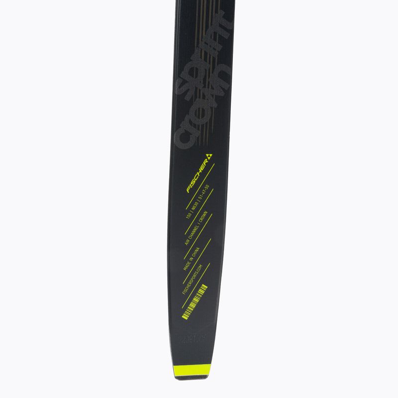 Langlaufski Kinder Fischer Sprint Crown + Tour Step-In schwarz-gelb NP6319V 7