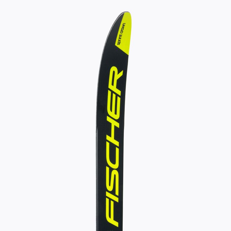 Langlaufski Kinder Fischer Sprint Crown + Tour Step-In schwarz-gelb NP6319V 8