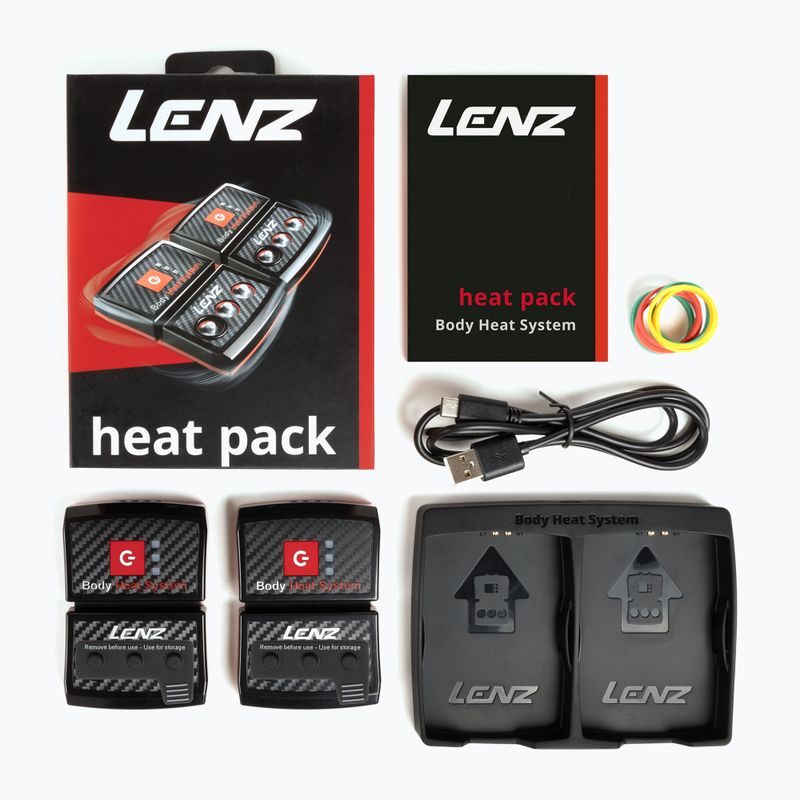 Batterien für beheizbare Socken Lenz Heat Pack 2.0 (USB) 2 Stk. black/ red 3