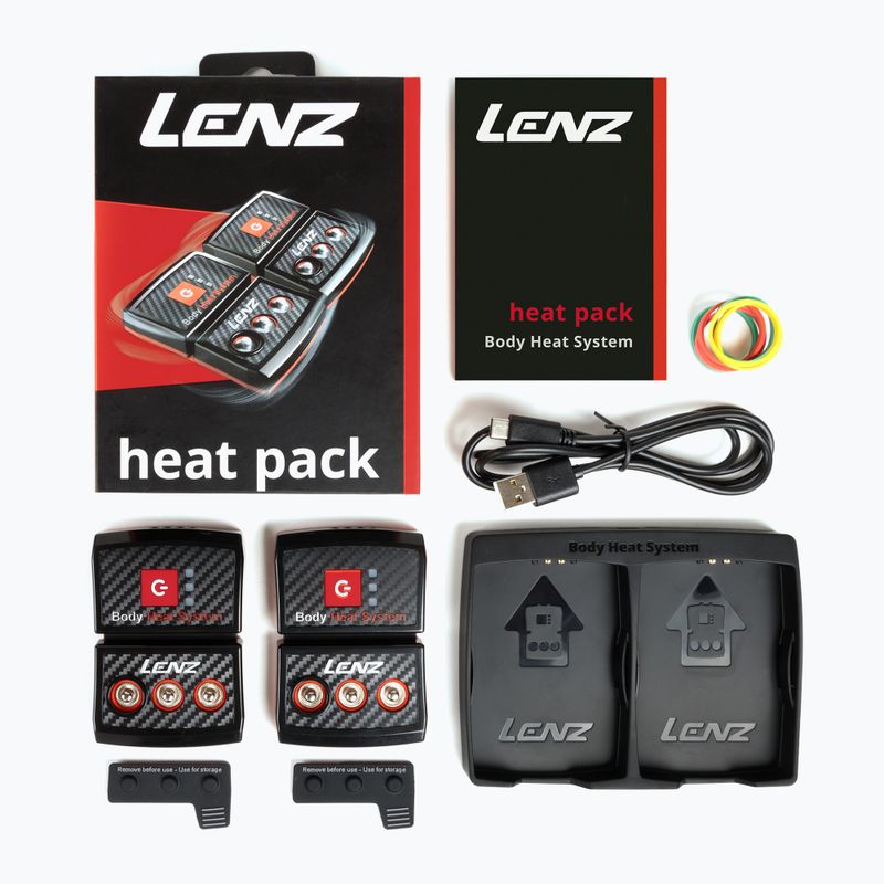 Batterien für beheizbare Socken Lenz Heat Pack 2.0 (USB) 2 Stk. black/ red 4