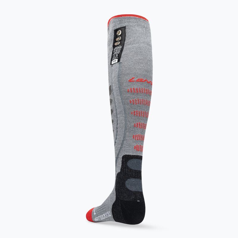 Lenz Heat Sock 5.1 Toe Cap Slim Fit grau/rot Skisocken 2