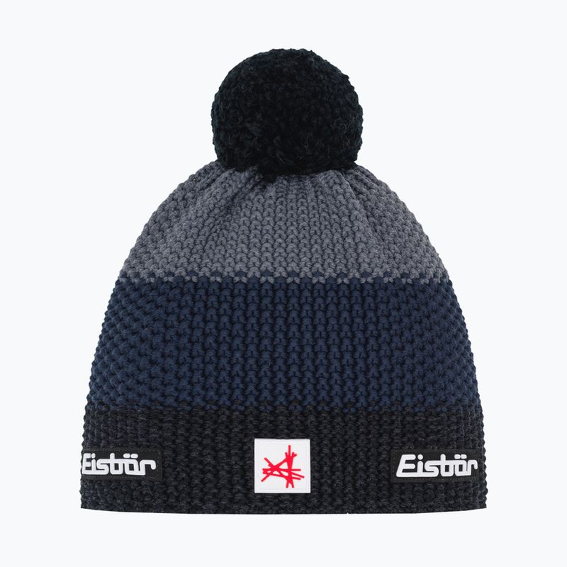 Wintermütze Eisbar Star Pompon SA black/cobalt/anthracite