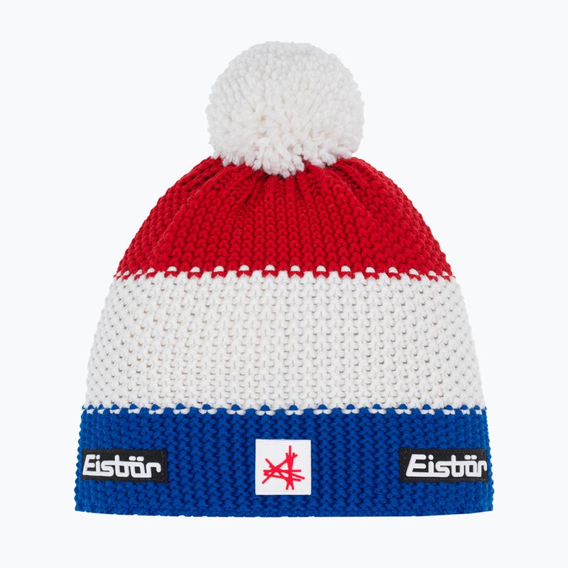Wintermütze Eisbar Star Pompon SA lapis blue/white/ketchup