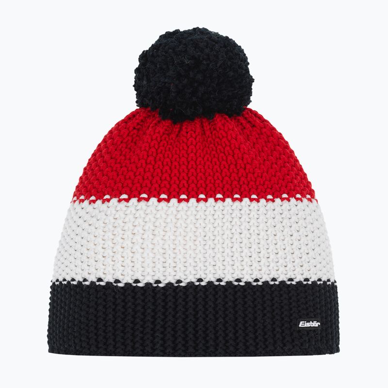 Wintermütze Eisbar Star Pompon black/white/ketchup