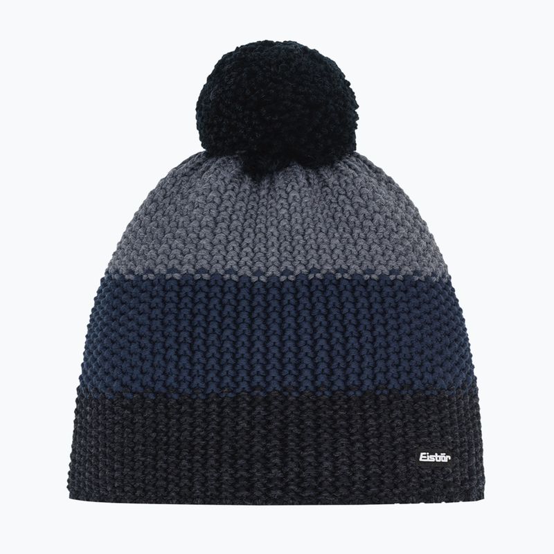 Wintermütze Eisbar Star Pompon black/cobalt/anthracite